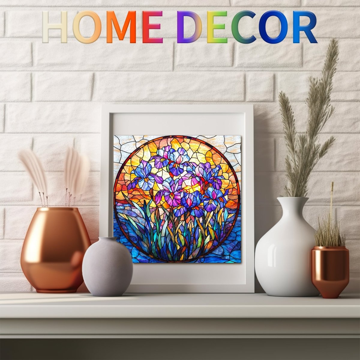 kaayee-purple-glass-iris-holzpuzzle-mittel-glas-motiv image 8