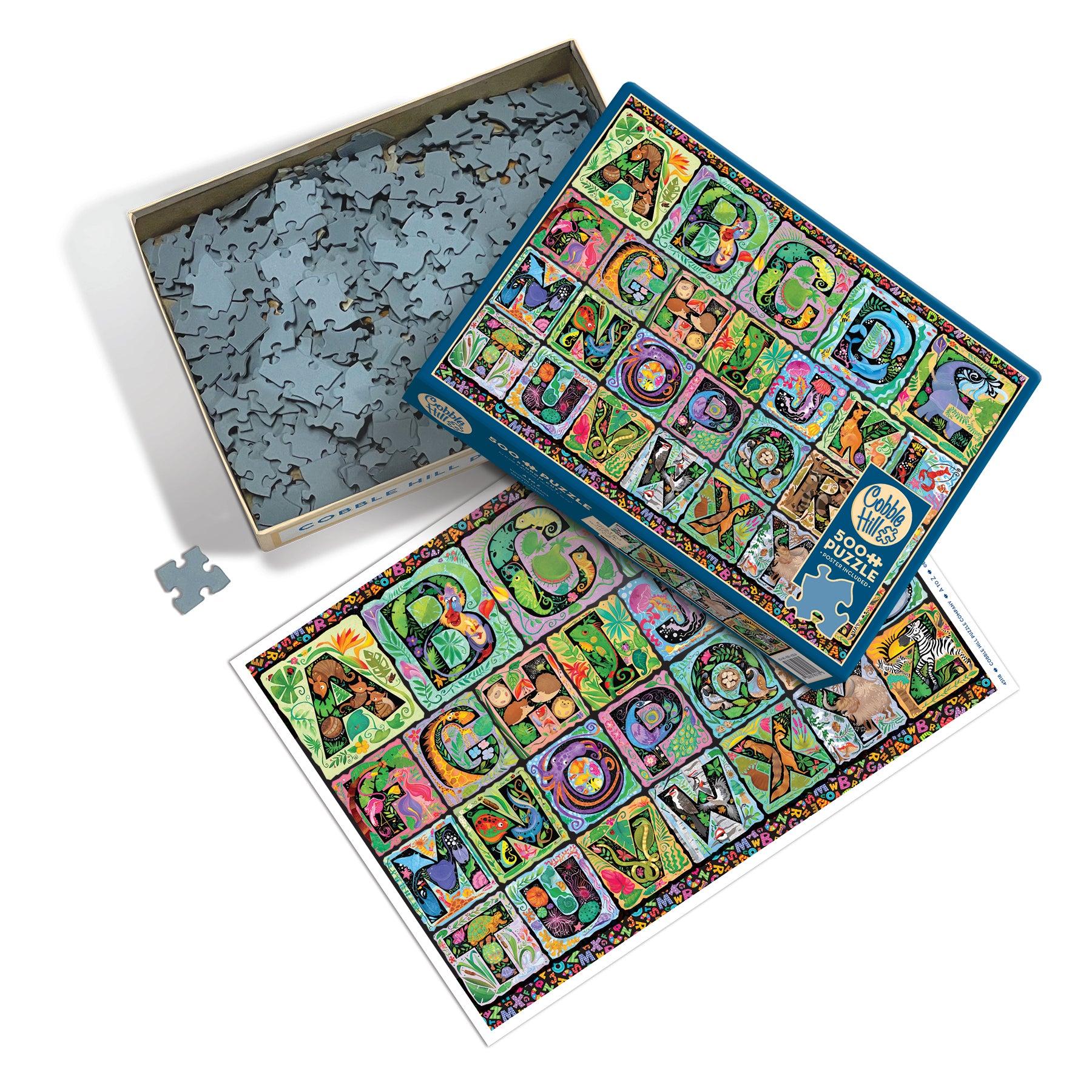 cobble-hill-500-piece-a-to-z-puzzle-500-teile-tier-collage image 3