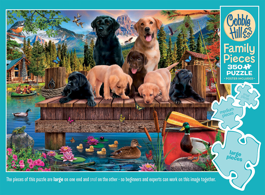 cobble-hill-family-pieces-350-pups-and-ducks-puzzle-350-teile-hunde image 5