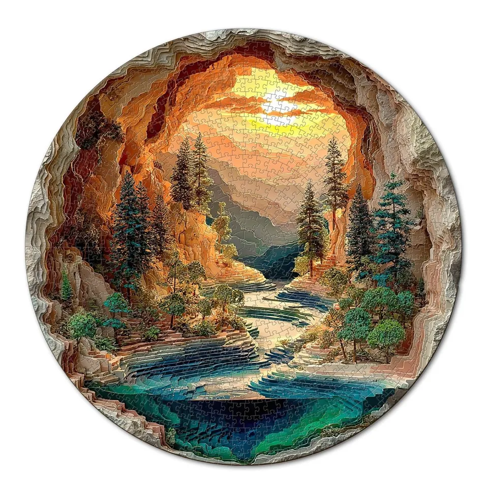 kaayee-sunlit-hidden-valley-puzzle-1000-teile-eco image 1