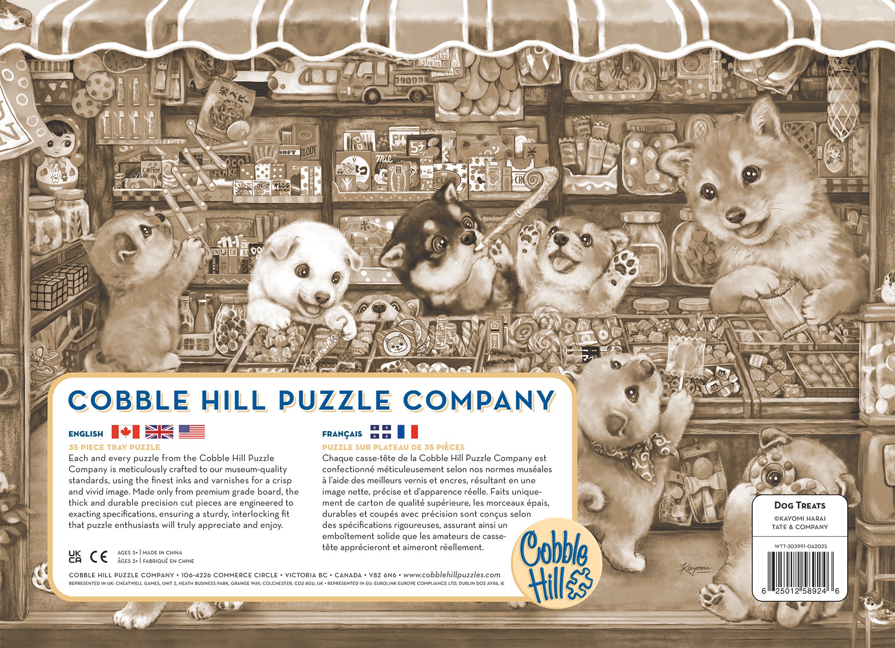 cobble-hill-tray-puzzles-dog-treats-rahmenpuzzle-35-teile-hunde image 2