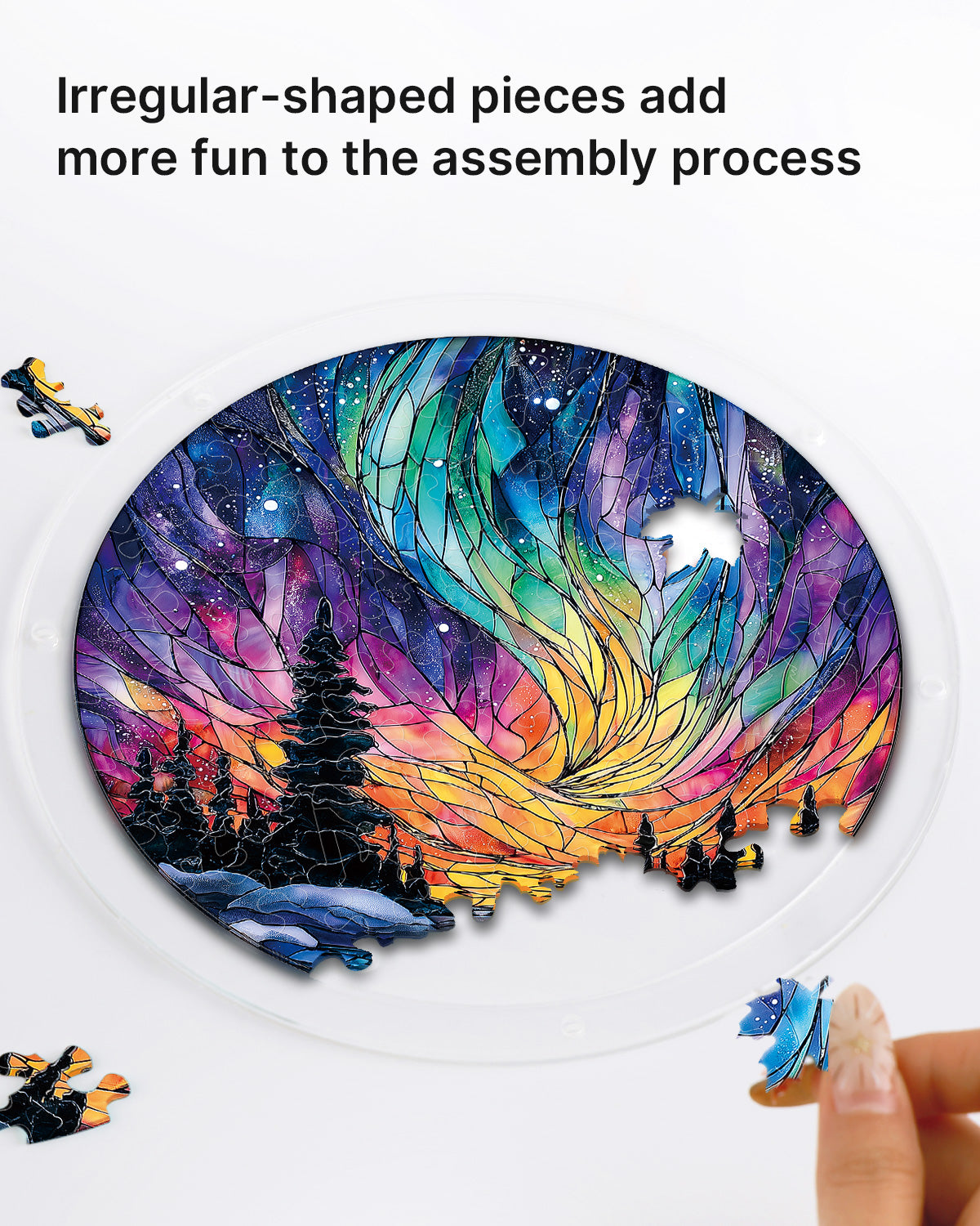 kaayee-snowy-aurora-night-light-acryl-fensterbild-medium image 2