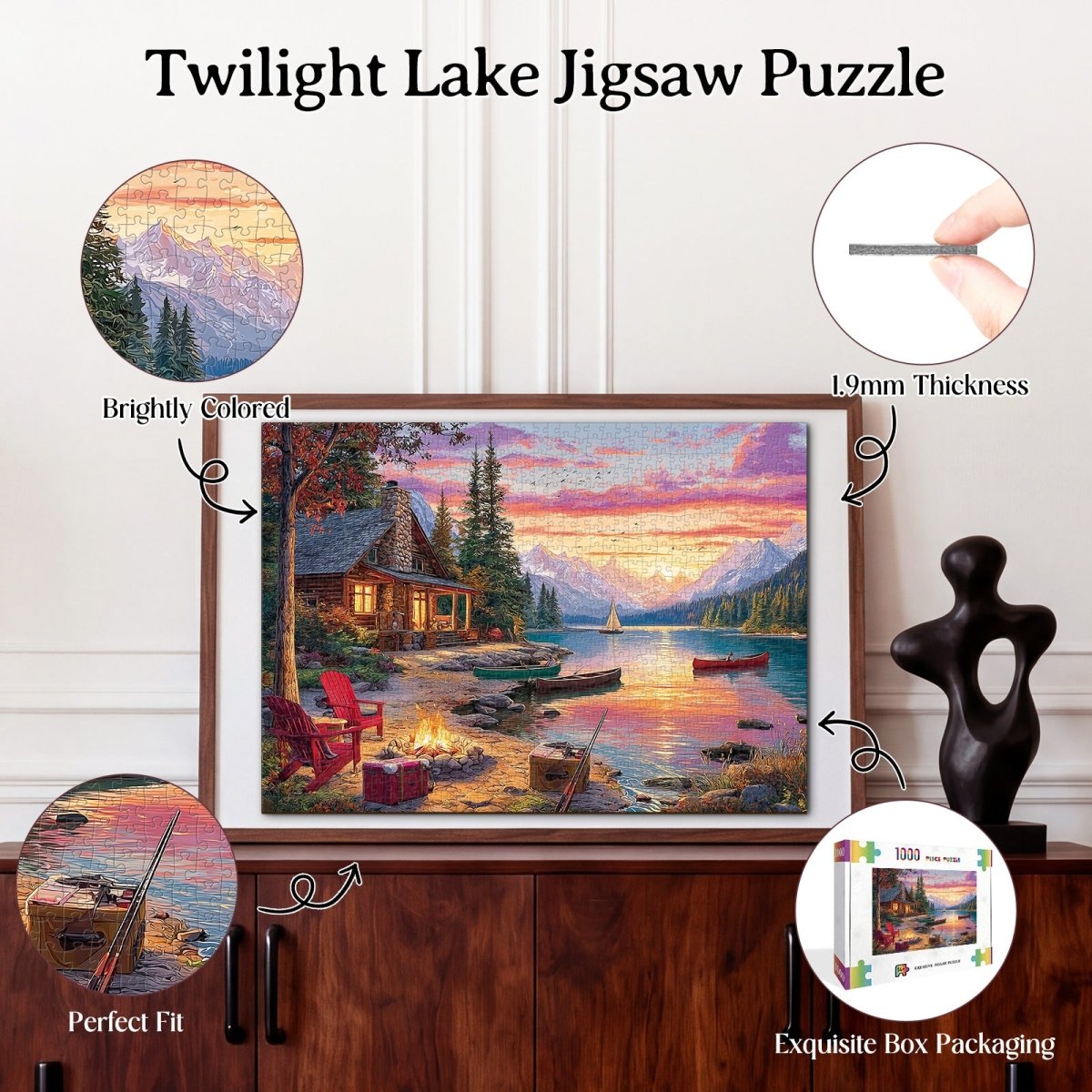 kaayee-cardboard-puzzle-twilight-lake-1000-teile-see-abendrot image 3