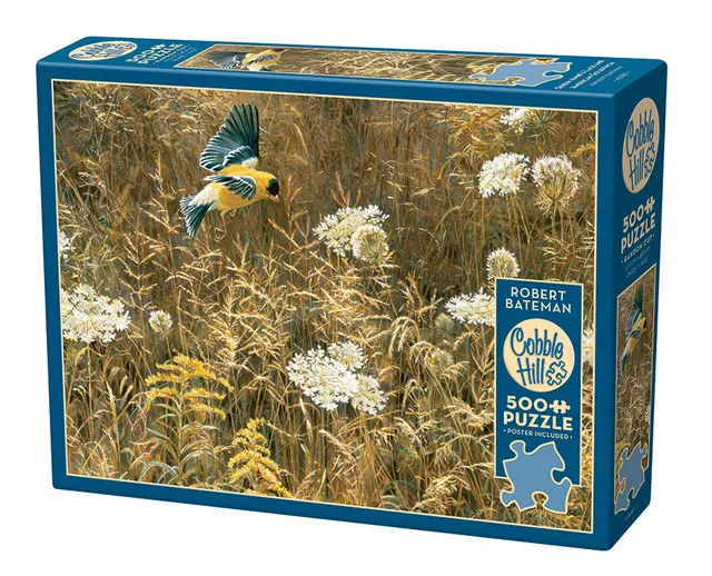 cobble-hill-queen-anne-s-lace-and-american-goldfinch-500-teile-puzzle image 1
