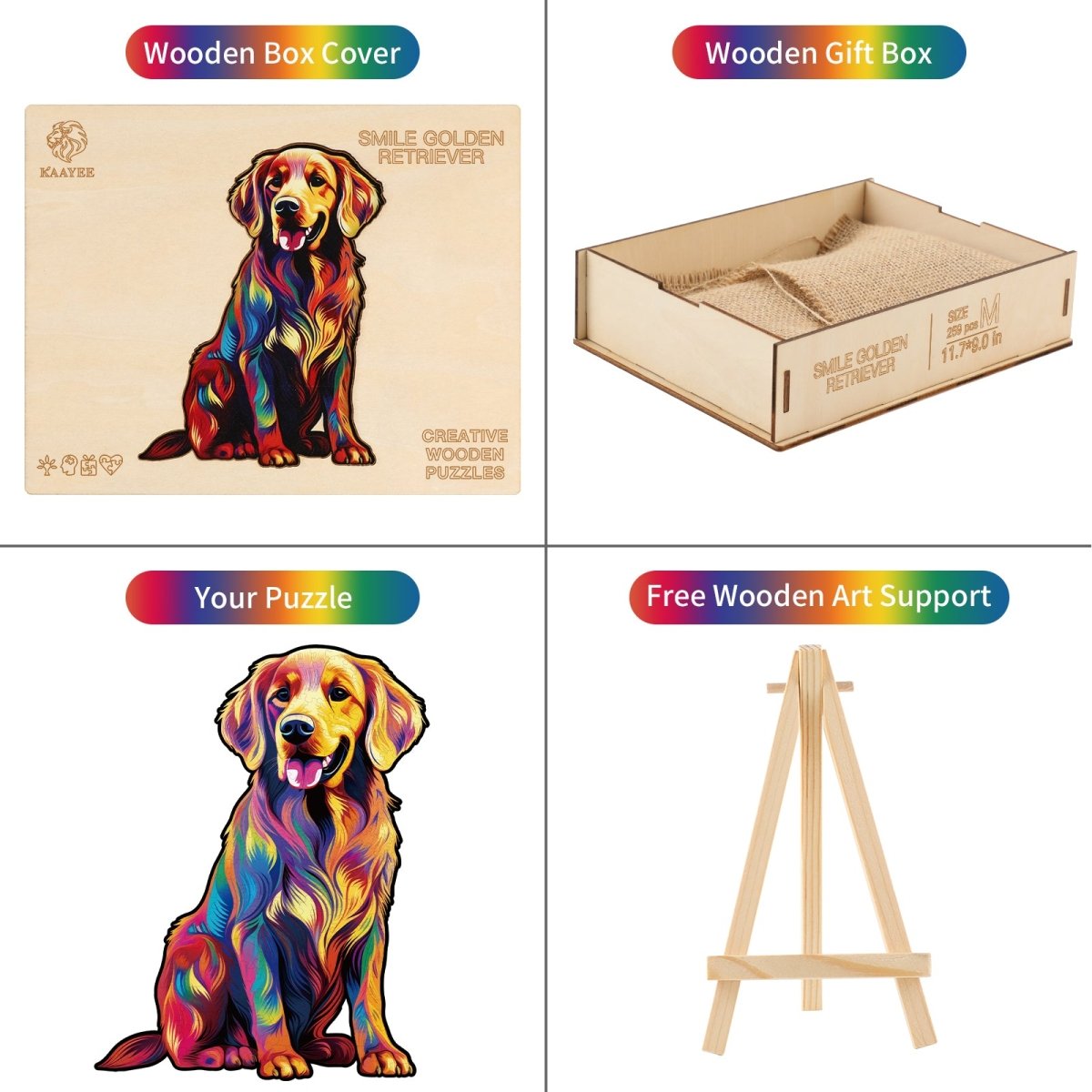 kaayee-wooden-puzzle-golden-retriever-holzpuzzle-medium-hund image 3
