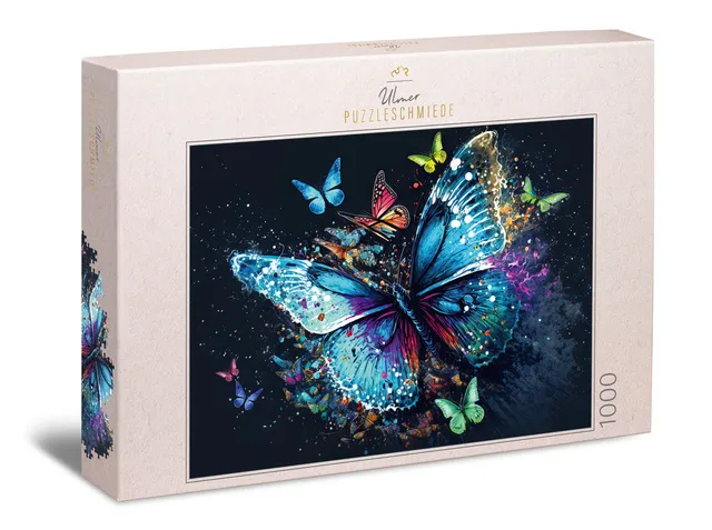 ulmer-puzzleschmiede-puzzle-1000-teile-glanzlichter-schmetterling image 1