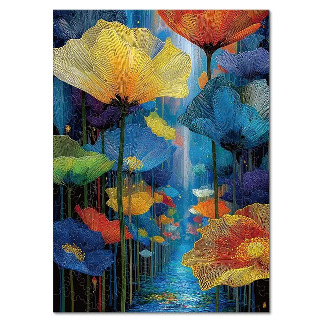 kaayee-floral-dreamscape-holzpuzzle-gro-blumen-motiv image 1