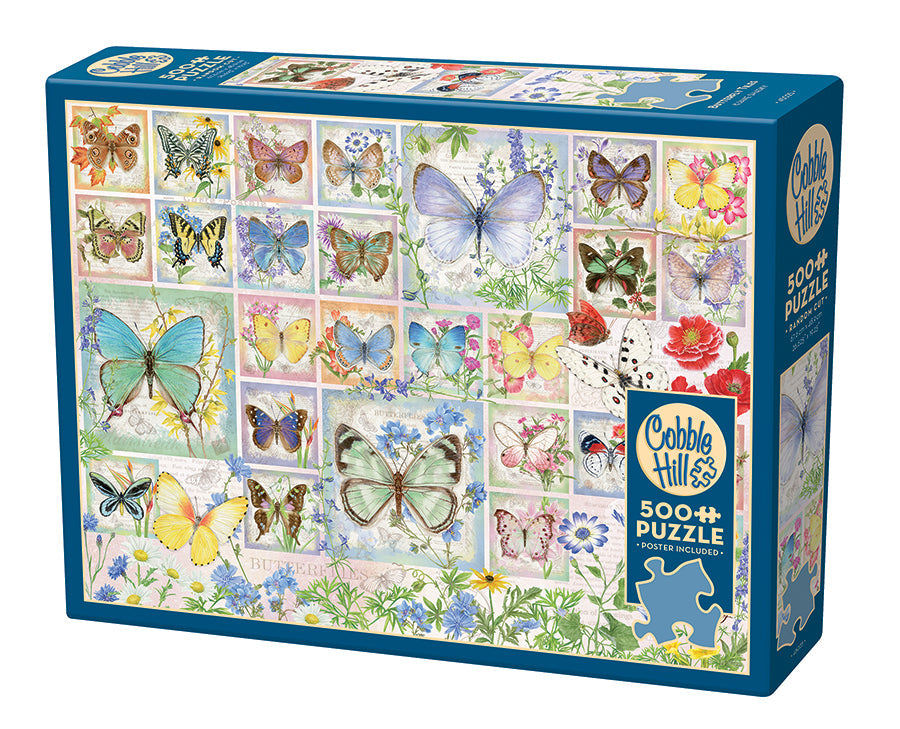 cobble-hill-500-butterfly-tiles-puzzle-500-teile-schmetterling image 1