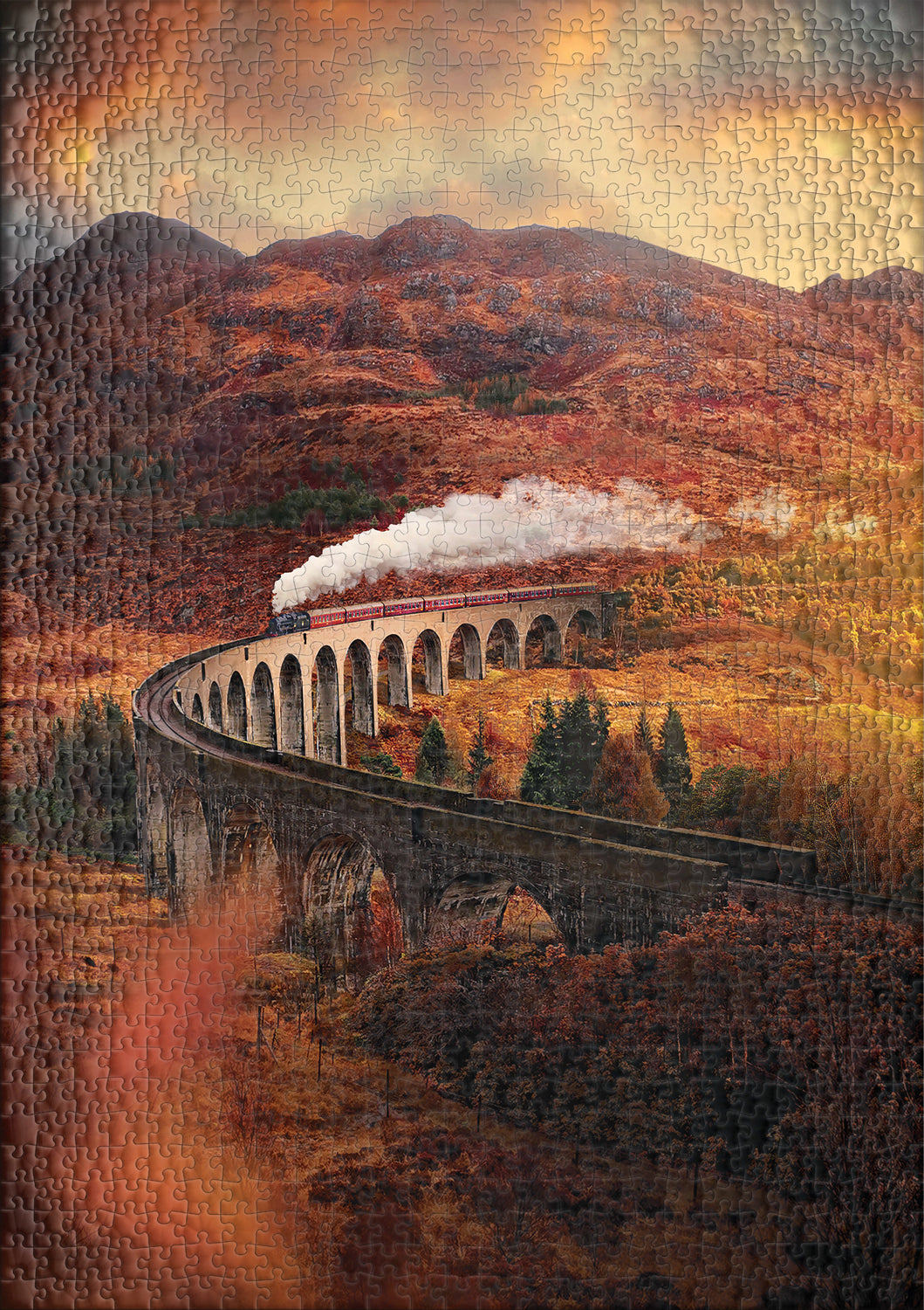 ulmer-puzzleschmiede-glenfinnan-viadukt-puzzle-1000-teile image 2