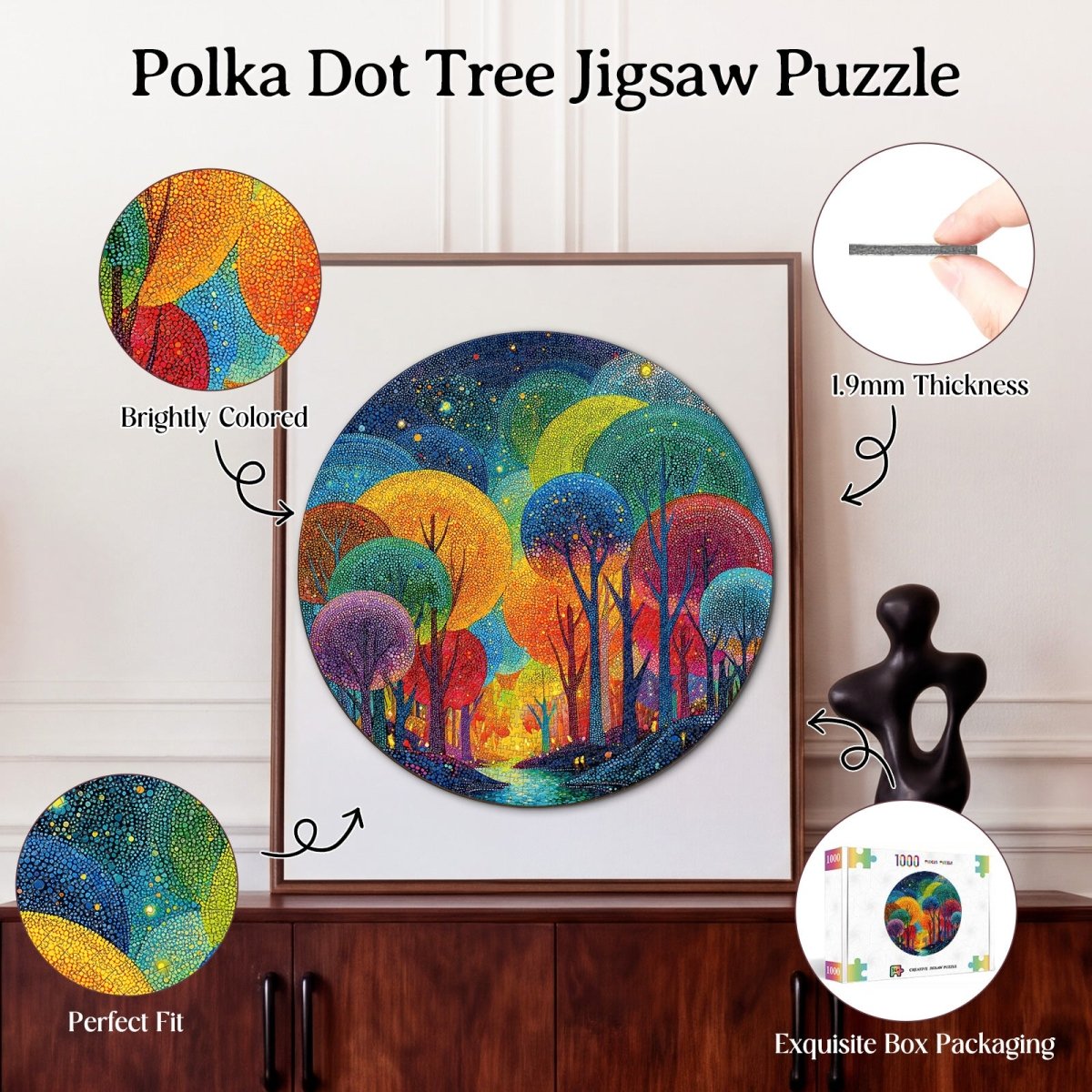 kaayee-cardboard-polka-dot-tree-puzzle-1000-teile-rund image 3
