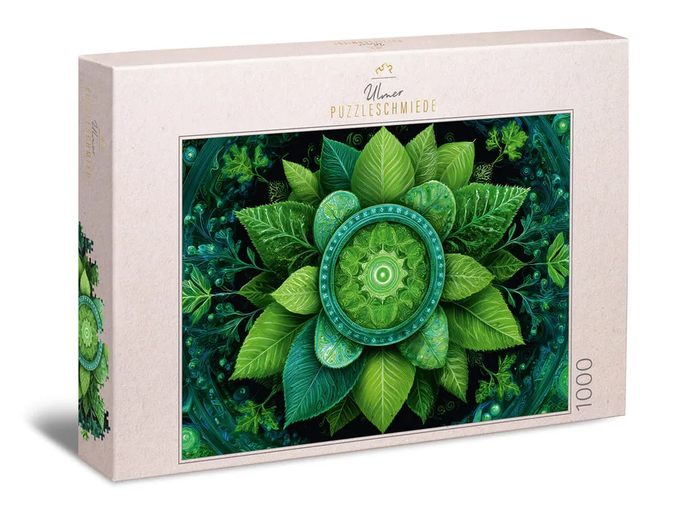 ulmer-puzzleschmiede-puzzle-1000-teile-anima-viridis-mandala-gr-n-2 image 1