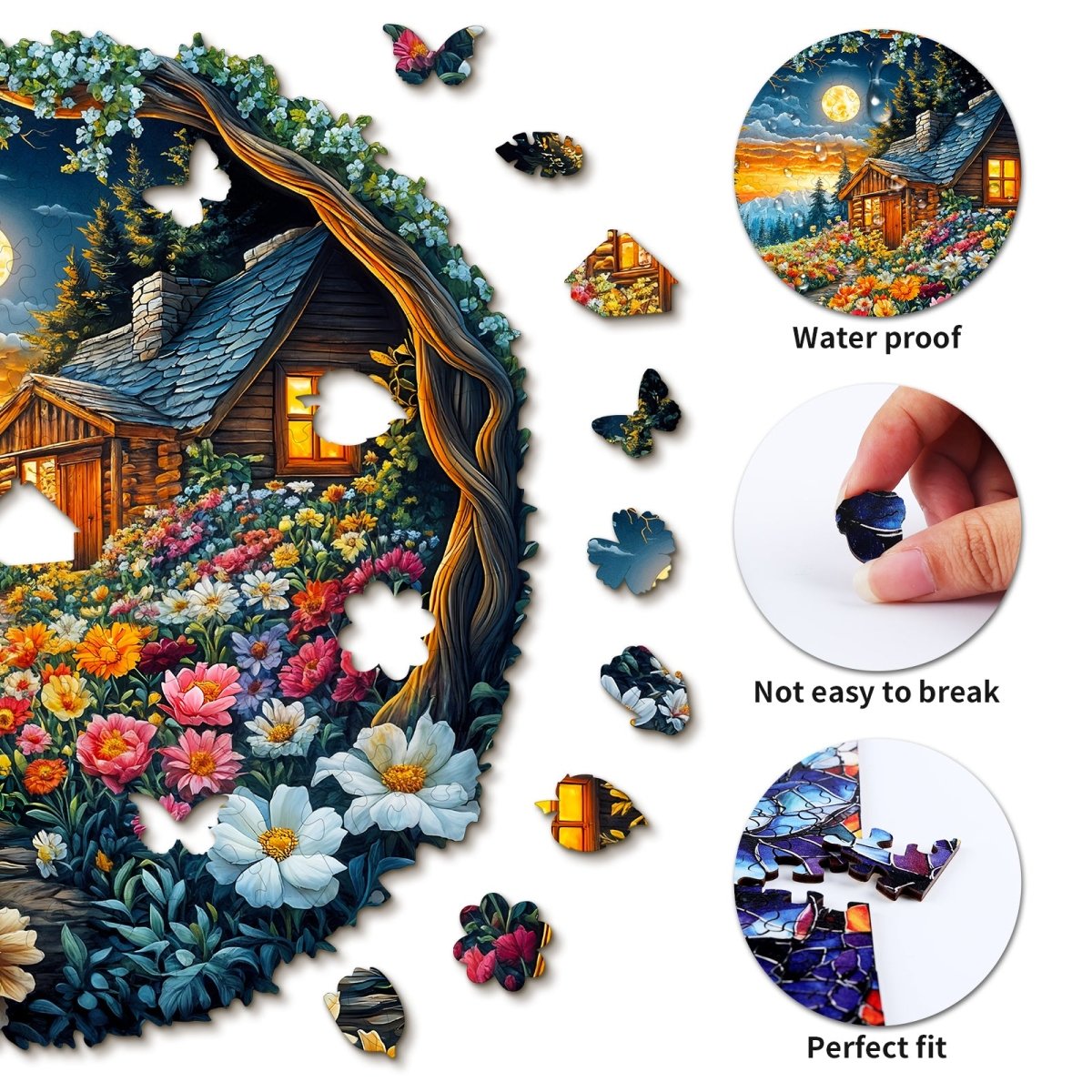 kaayee-wooden-puzzle-flower-sea-house-holzpuzzle-medium-rund image 2