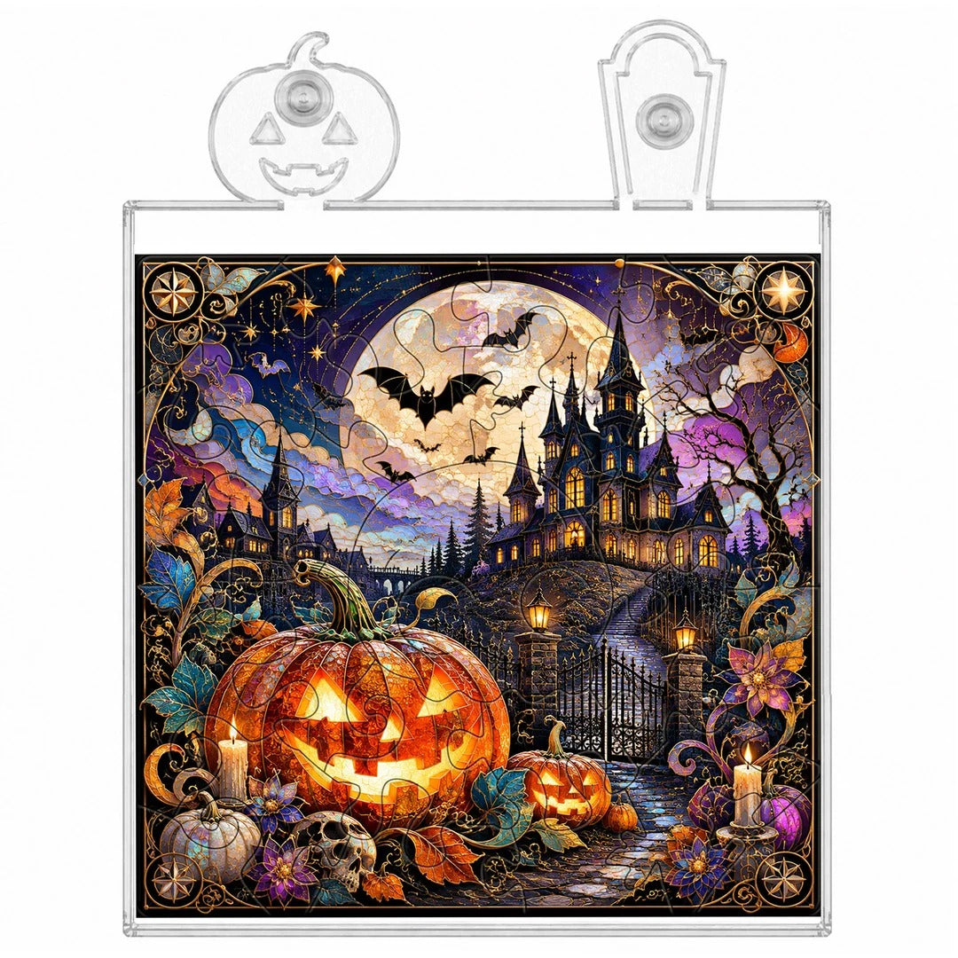 kaayee-halloween-manor-nachtlicht-holzrahmen-acryl image 4