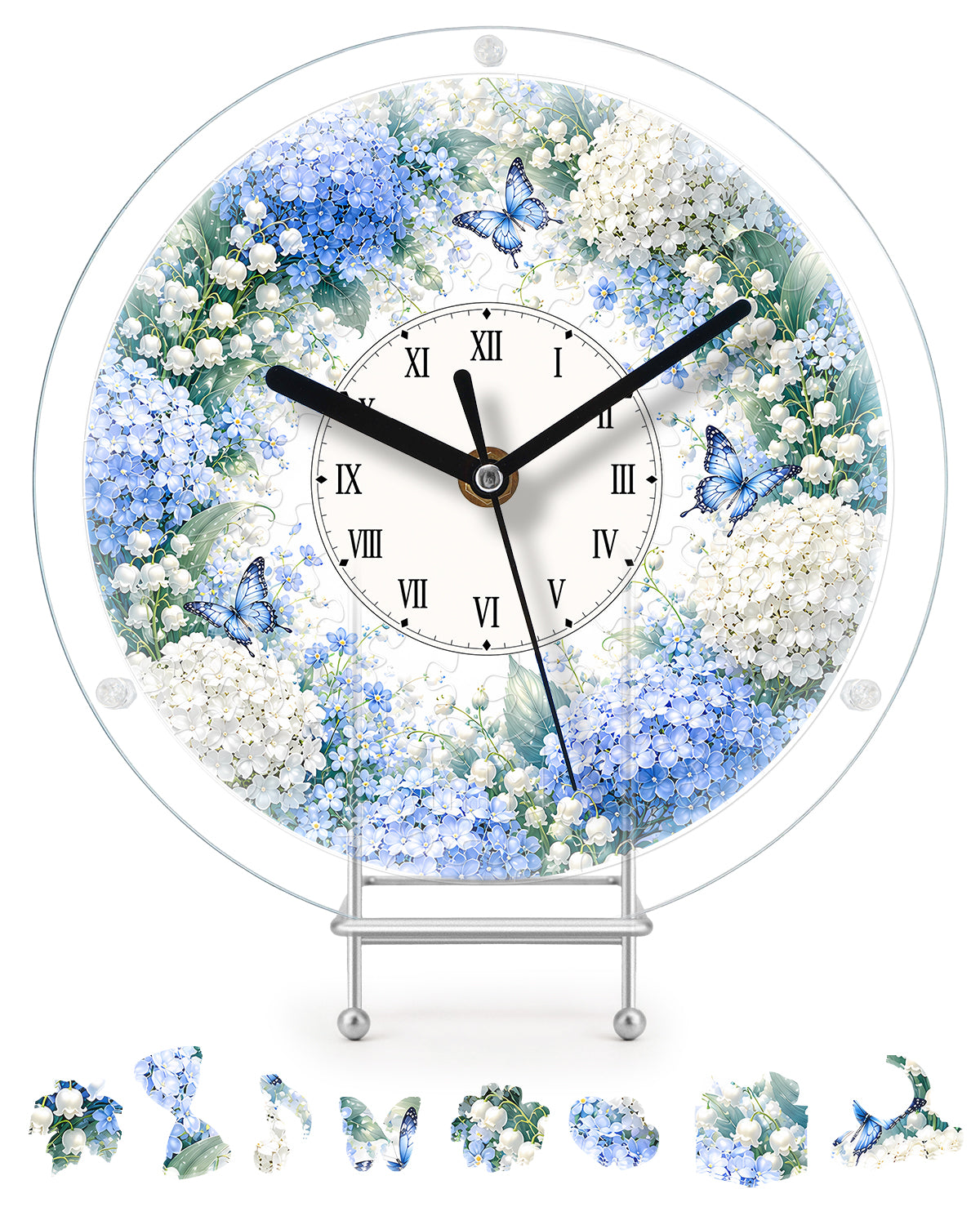 kaayee-clock-kit-hydrangea-garden-puzzle-uhr-regular-acryl image 1
