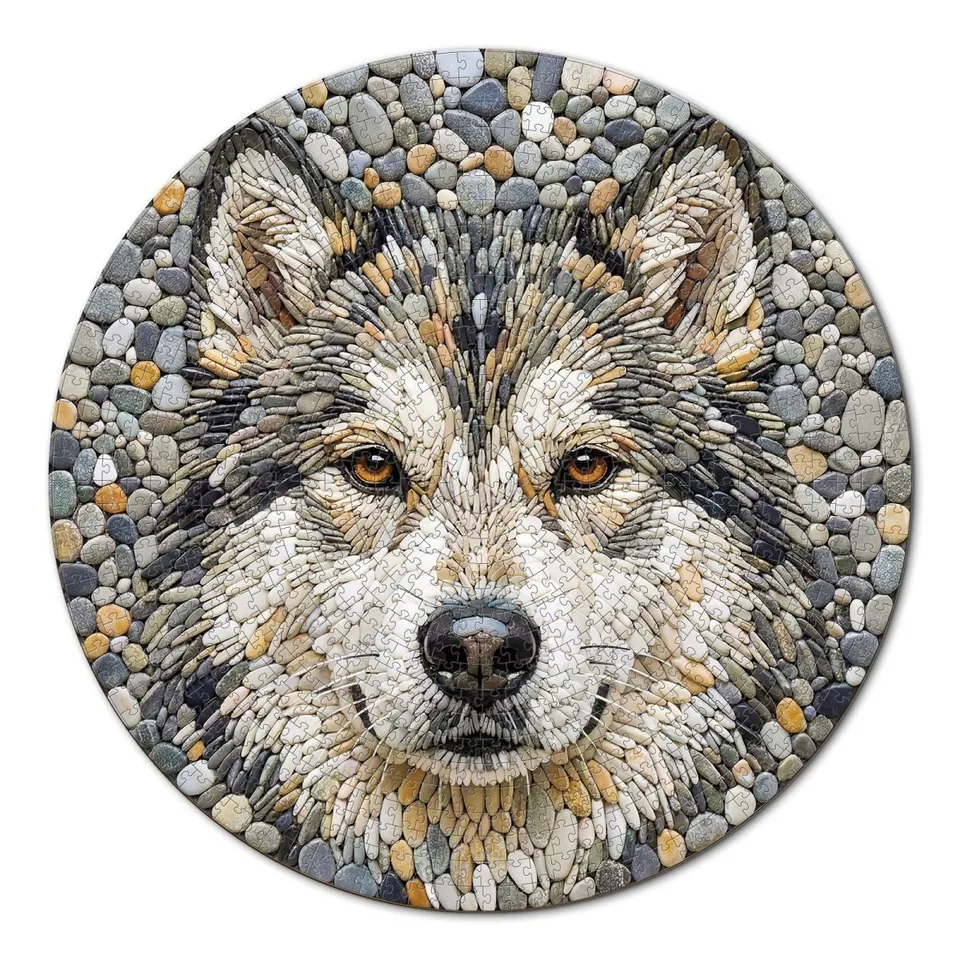 kaayee-stone-wolf-kartonpuzzle-1000-teile-eco-white-board image 1