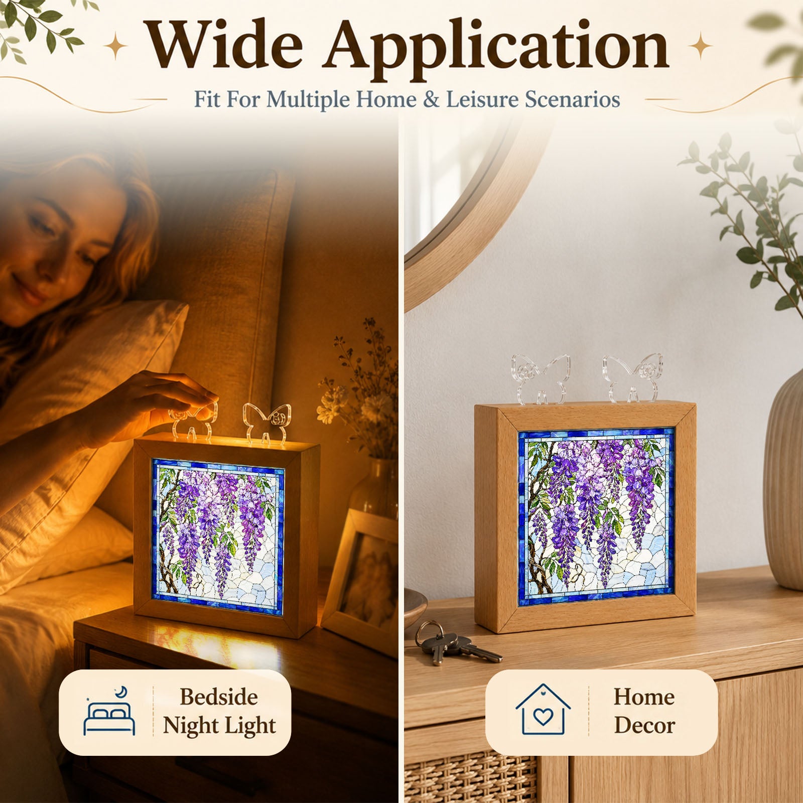 kaayee-wisteria-cascade-nachtlicht-holzrahmen-acryl-led image 3
