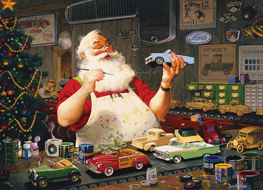 cobble-hill-santa-painting-cars-1000-teile-weihnacht image 2