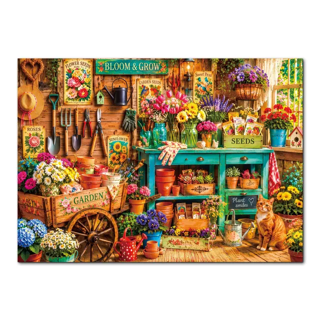 kaayee-cardboard-bloom-grow-garden-shop-puzzle-1000-teile image 1