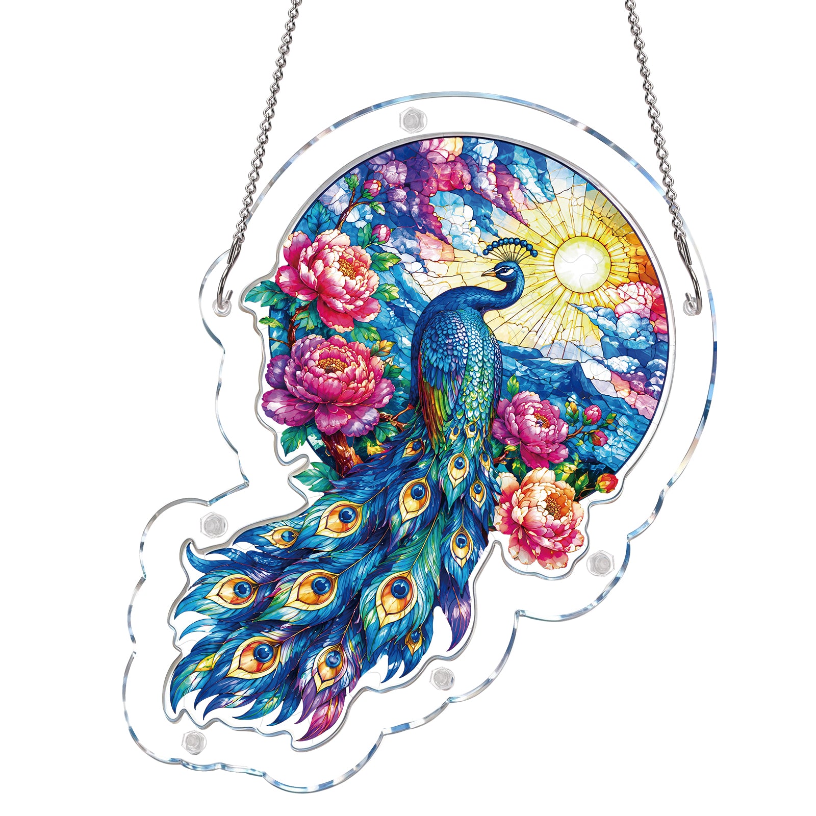 kaayee-suncatcher-puzzle-moonlit-peacock-garden-fensterbild-small image 7