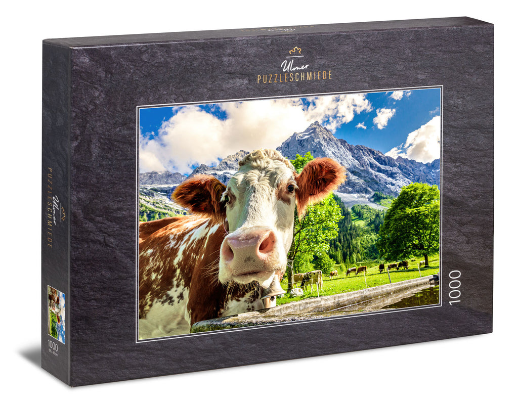 ulmer-puzzleschmiede-puzzle-1000-teile-dream-cow-lisse-kuh-alpen-2 image 1