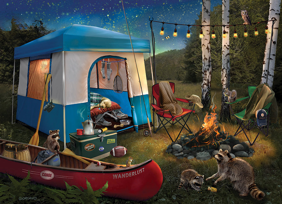 cobble-hill-500-piece-wanderlust-puzzle-500-teile-camping-nacht image 2
