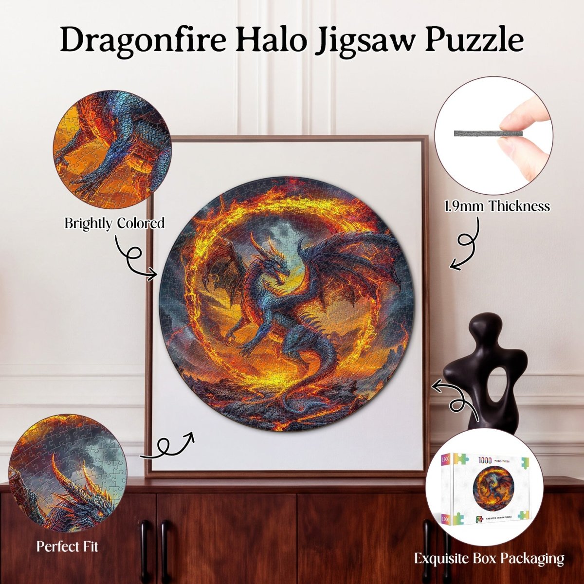 kaayee-dragonfire-halo-1000-teile-puzzle-eco-white-board image 3