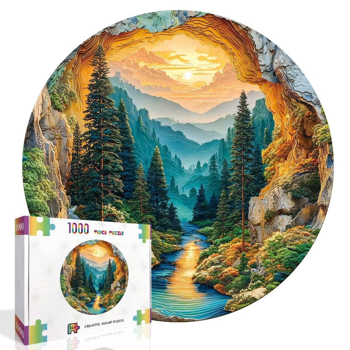 kaayee-cardboard-forest-puzzle-1000-teile-eco-white-board image 2