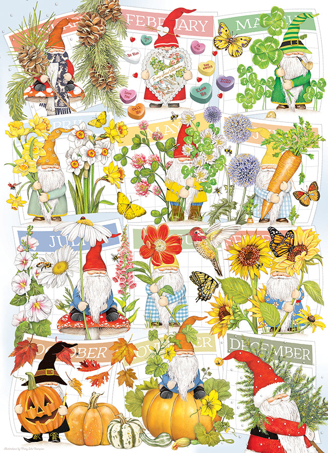 cobble-hill-a-happy-gnome-life-puzzle-1000-teile-garten image 2