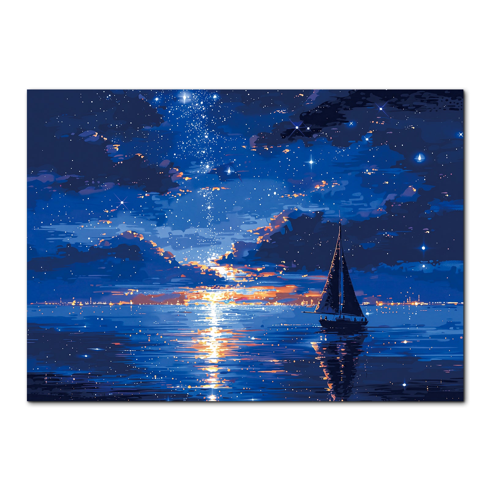 kaayee-1000-teile-puzzle-moonlit-seascape-eco-white-board image 1
