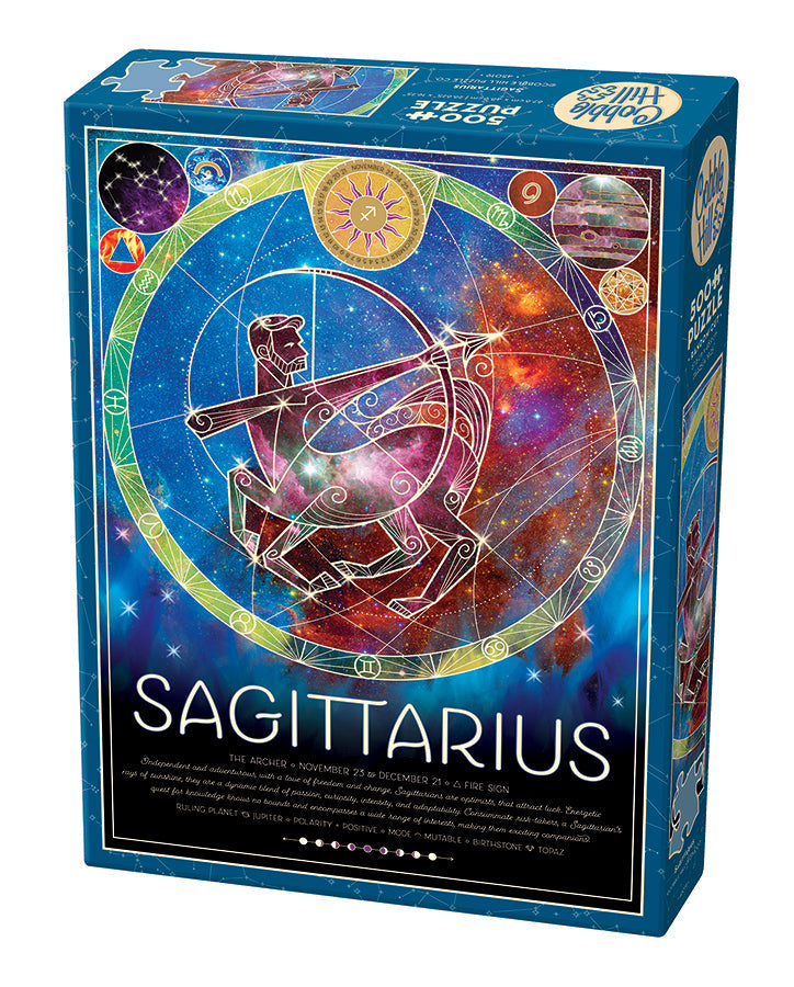 cobble-hill-500-piece-sagittarius-puzzle-500-teile-sternzeichen image 1