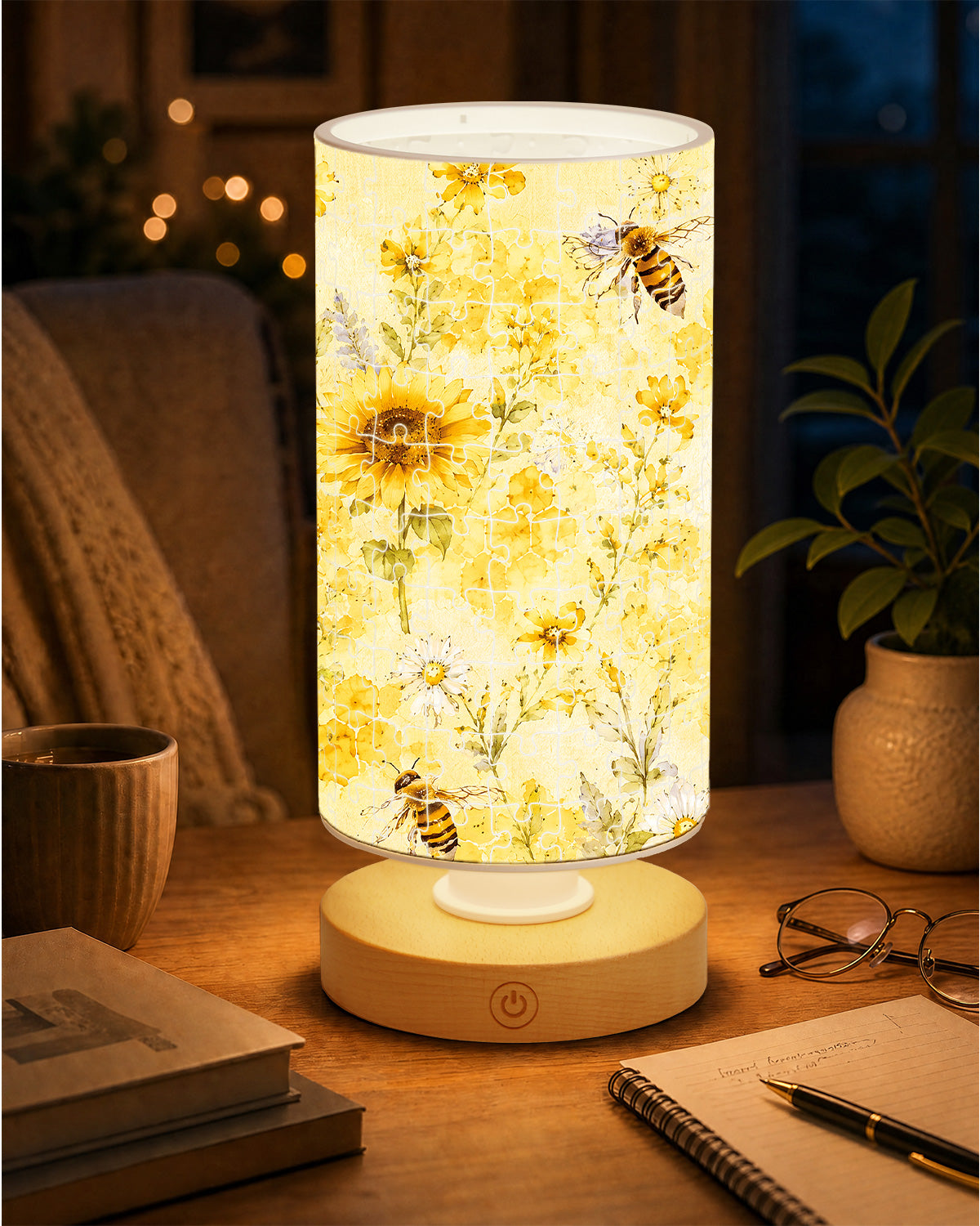 kaayee-honeybee-sunflower-garden-night-light-acryl-biene image 3