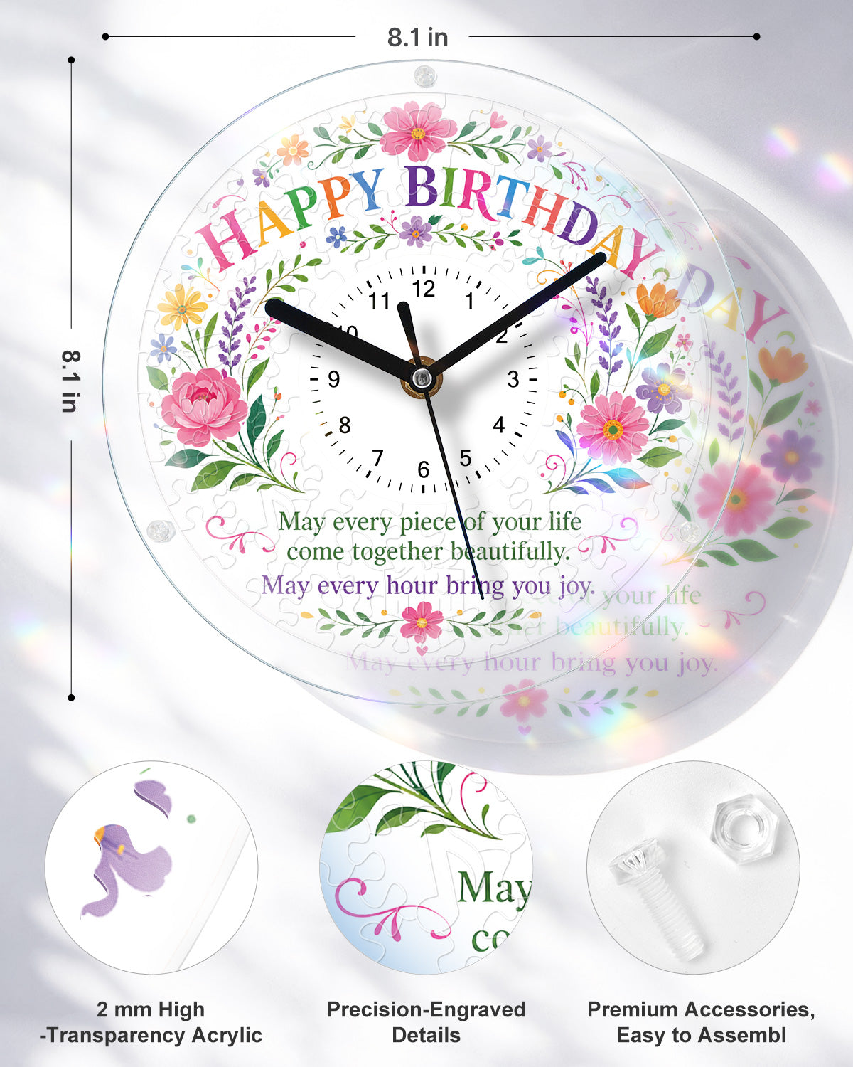 kaayee-diy-acrylic-puzzle-clock-kit-puzzleuhr-regular-geburtstag image 3
