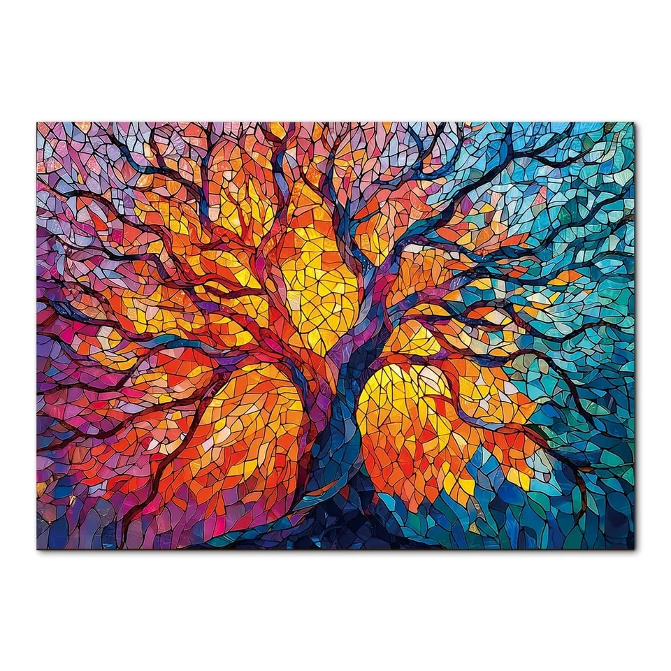 kaayee-stained-glass-tree-1000-teile-puzzle-standard-edition image 1
