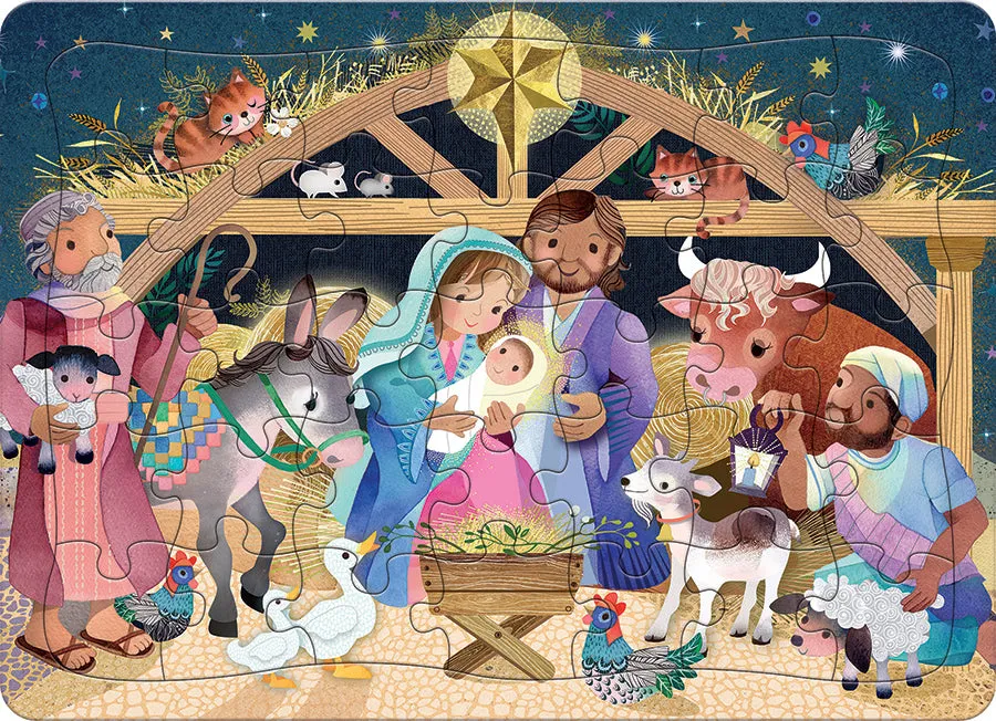 cobble-hill-tray-puzzles-a-child-is-born-puzzle-35-teile-krippe image 1
