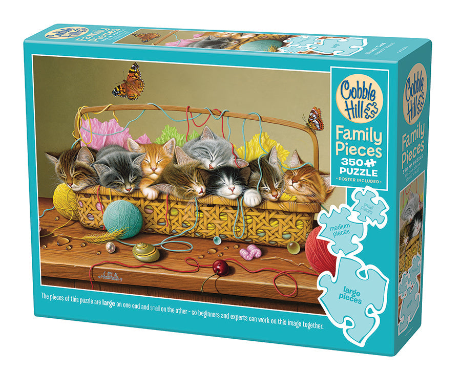 cobble-hill-family-pieces-350-basket-case-puzzle-350-teile-katzen image 1