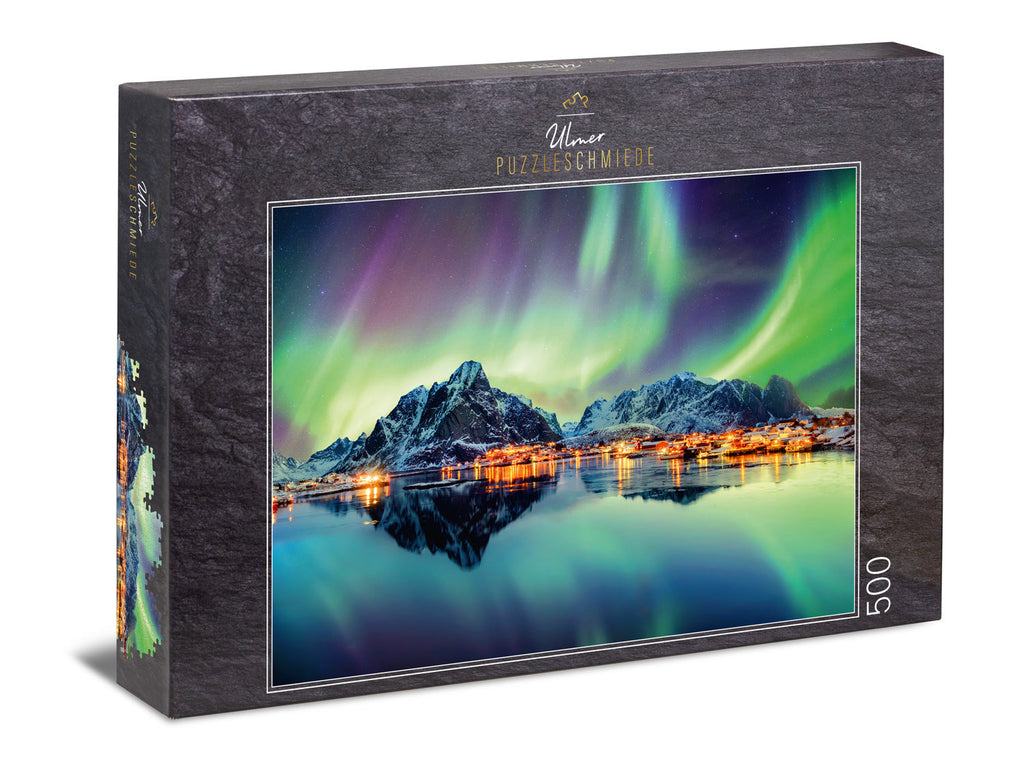 ulmer-puzzleschmiede-puzzle-500-teile-nordlichter-lofoten-erwachsene image 1