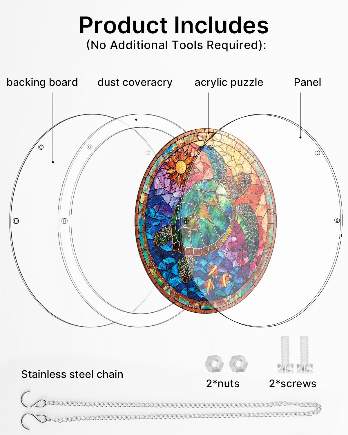 kaayee-suncatcher-puzzle-sea-turtle-fensterbild-m image 7