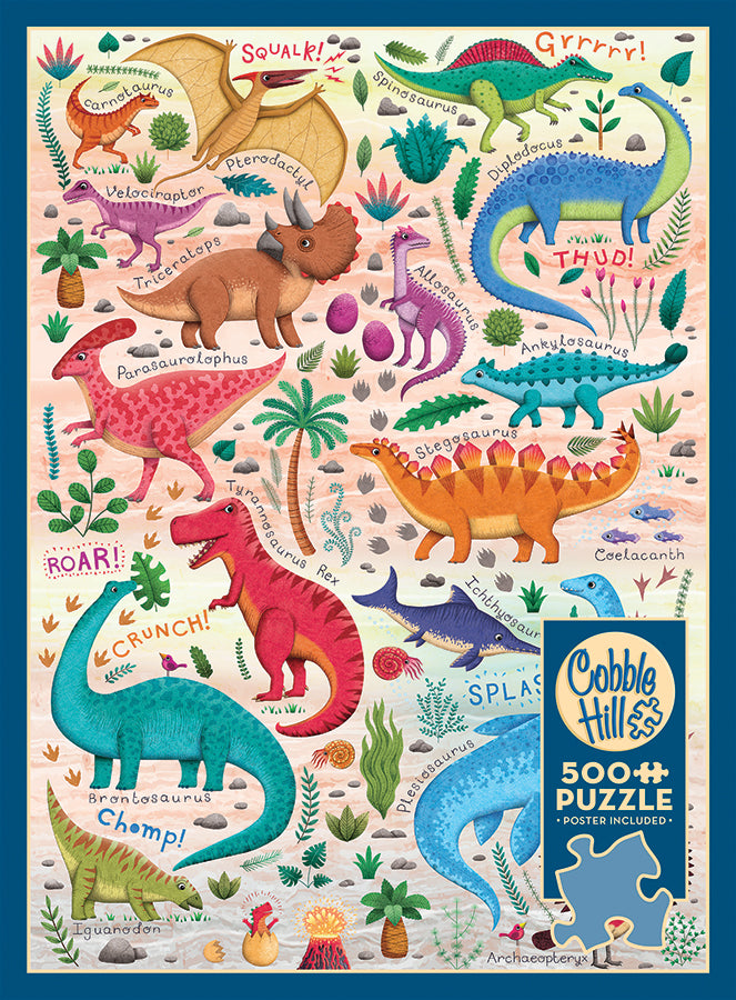 cobble-hill-500-piece-rawr-puzzle-500-teile-dinosaurier image 4