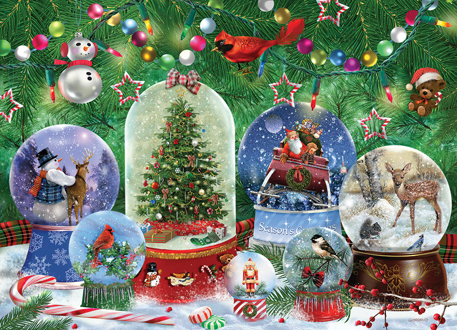 cobble-hill-snow-globes-puzzle-500-teile-weihnachten image 2