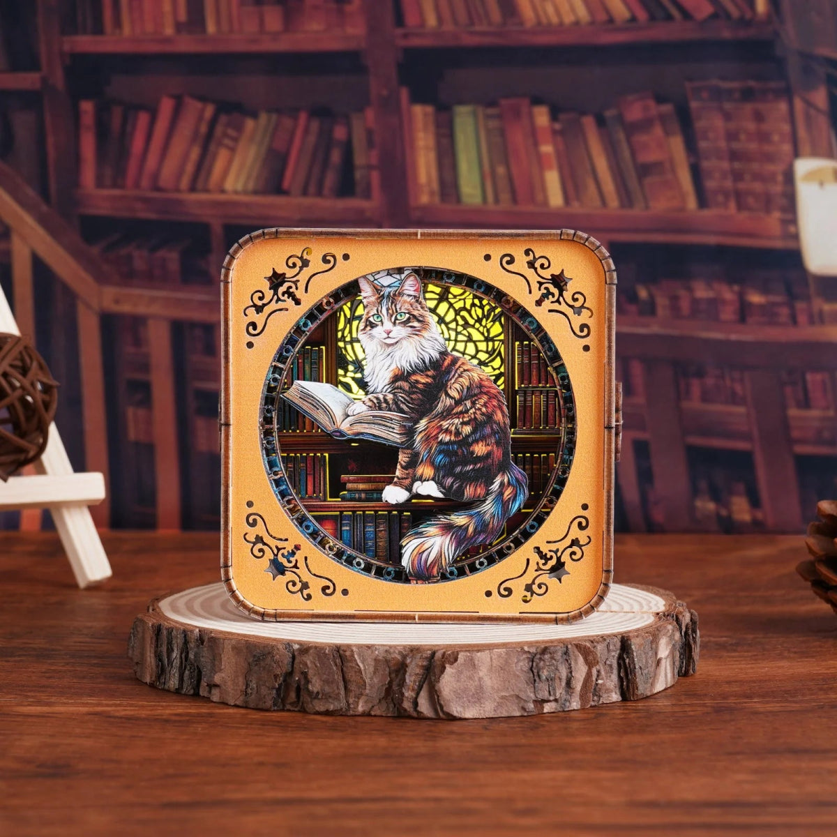 kaayee-maine-coon-nachtlicht-3d-holz-puzzle-nur-licht image 2