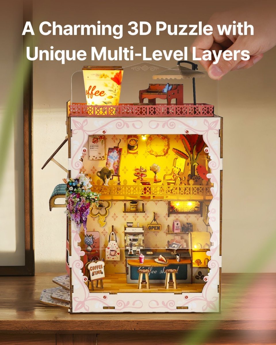 kaayee-book-nook-kit-romantic-coffee-shop-miniatur-led image 6