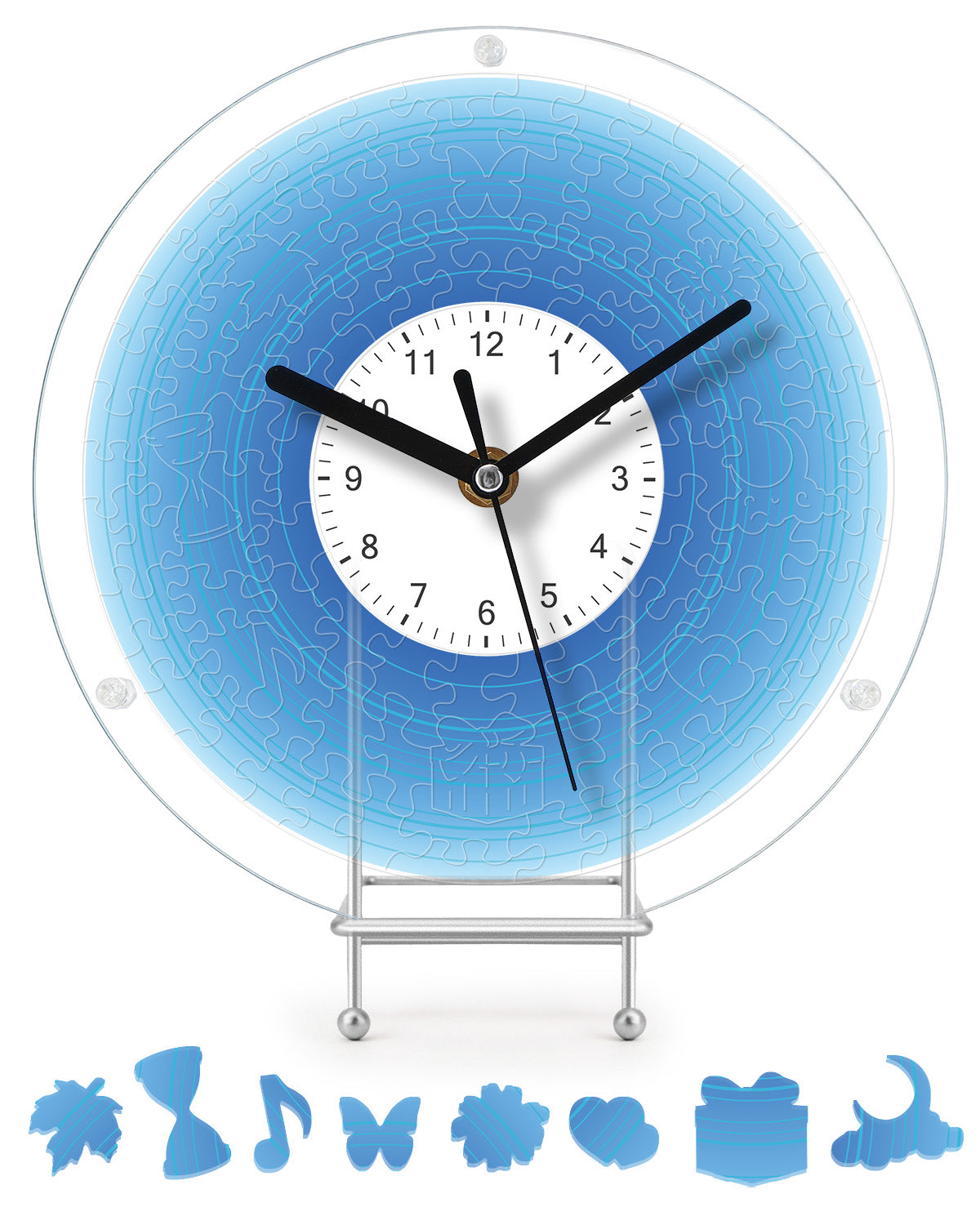 kaayee-clock-kit-gradient-blue-puzzle-uhr-acryl-regular image 1