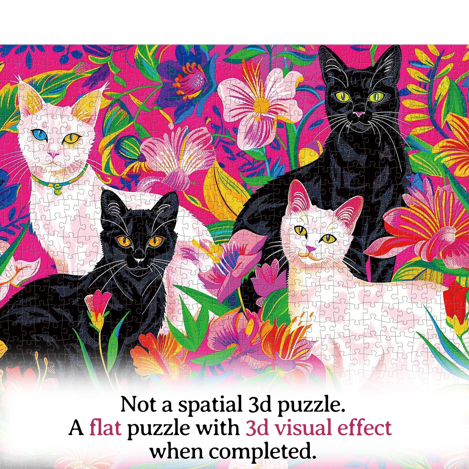 kaayee-cats-in-bloom-1000-teile-puzzle-eco-white-board image 7