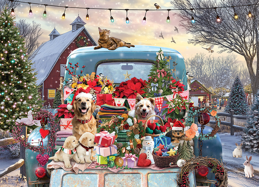 cobble-hill-500-piece-country-truck-in-winter-puzzle-500-teile image 2