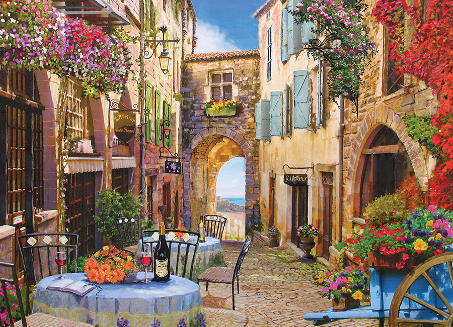 cobble-hill-1000-piece-french-village-puzzle-stra-encaf image 2