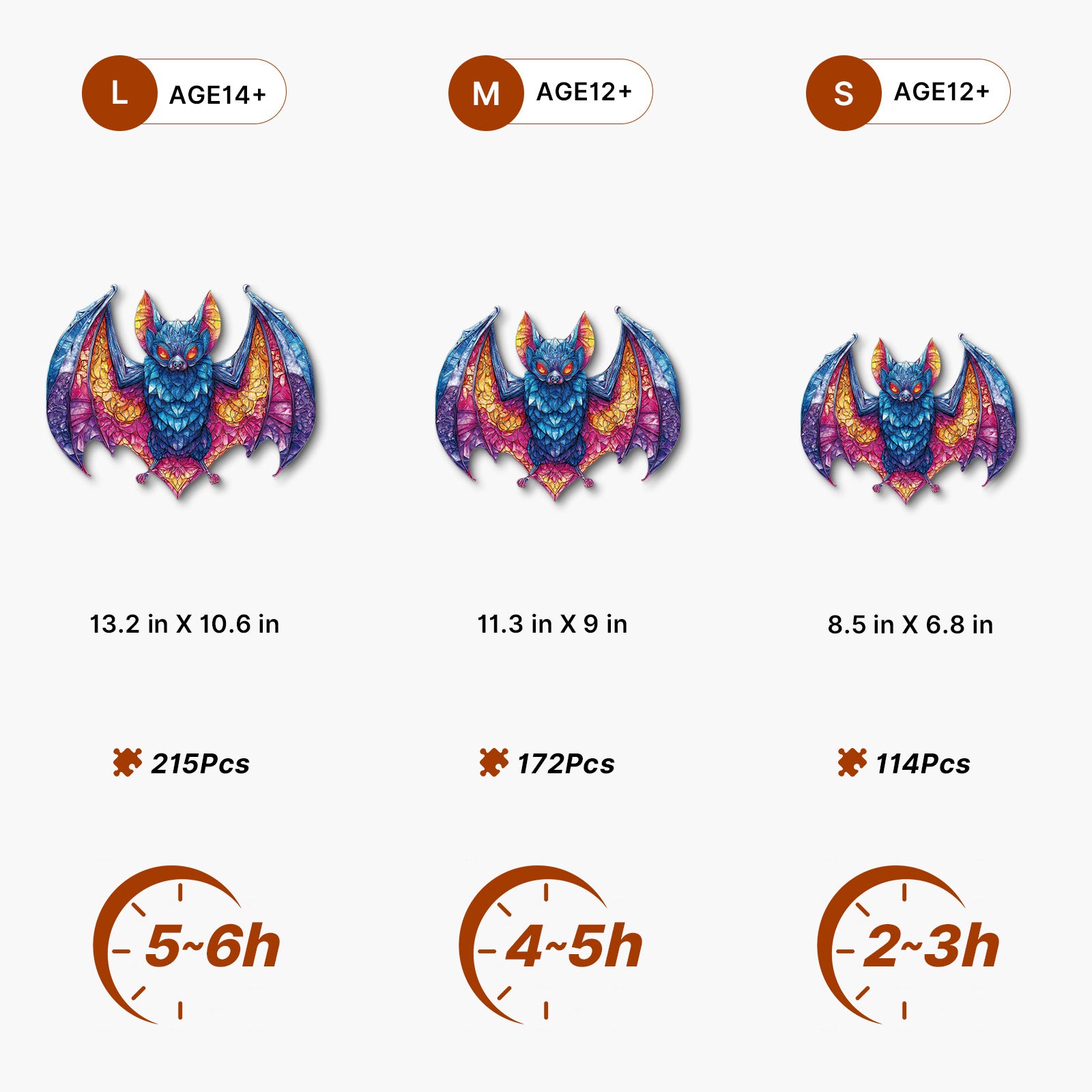 kaayee-prismatic-bat-holzpuzzle-small-fledermaus-bunt image 5