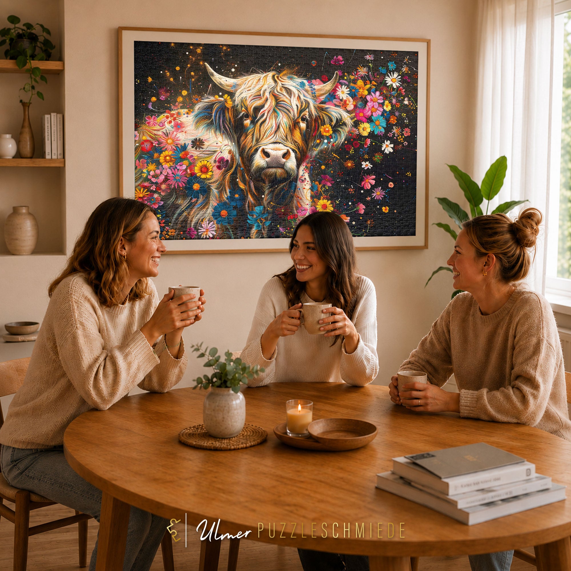 ulmer-puzzleschmiede-puzzle-2000-teile-flower-cow-kuh-puzzle image 4