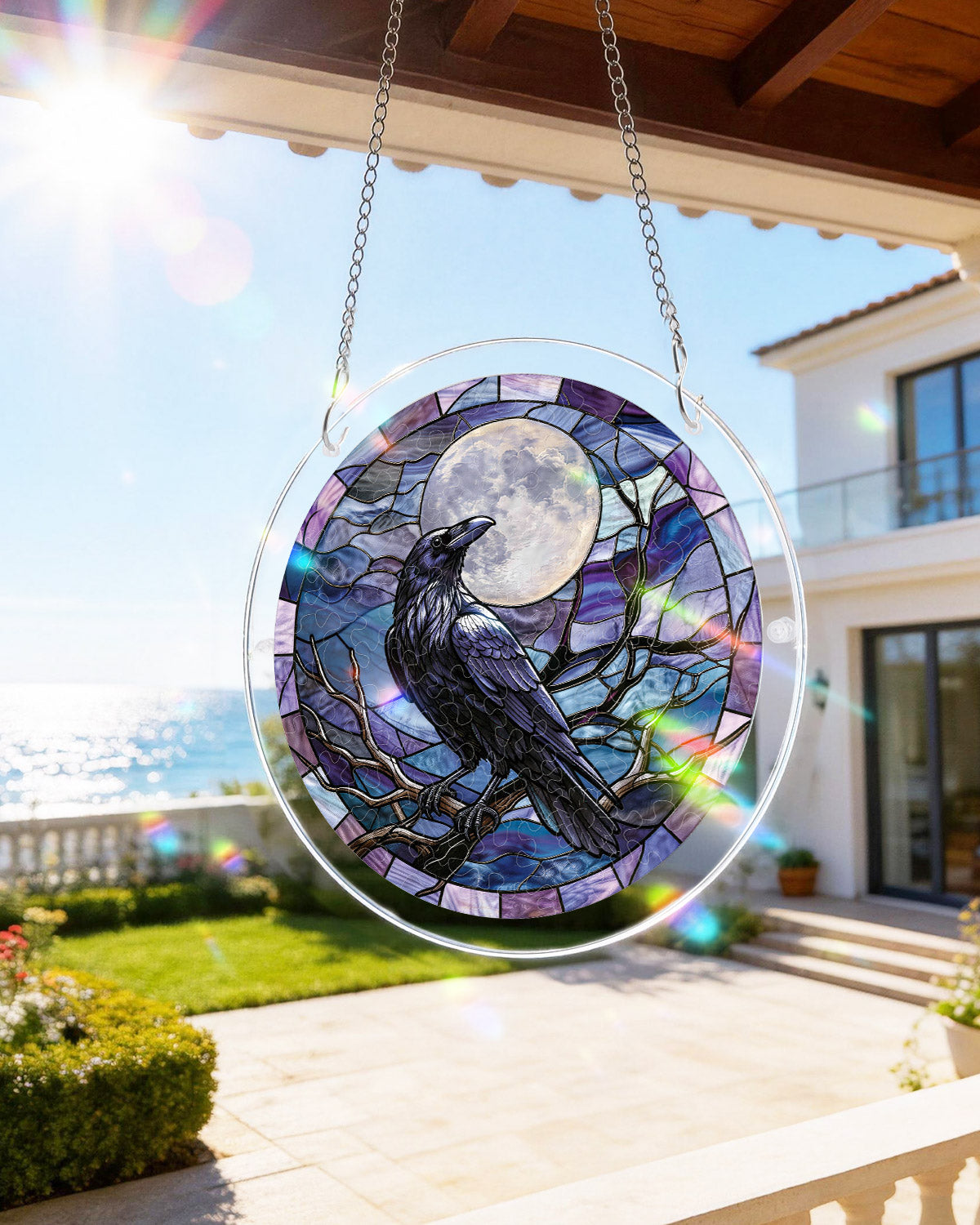kaayee-suncatcher-puzzle-moonlit-raven-fensterbild-m image 8