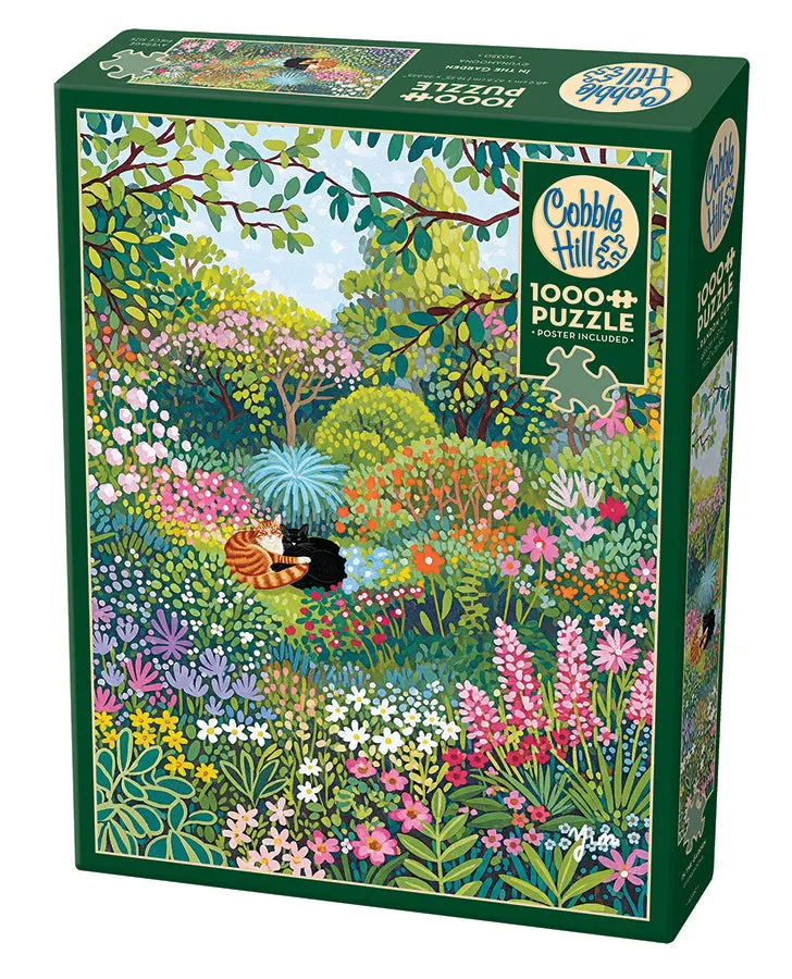 cobble-hill-in-the-garden-puzzle-1000-teile-katzen image 1