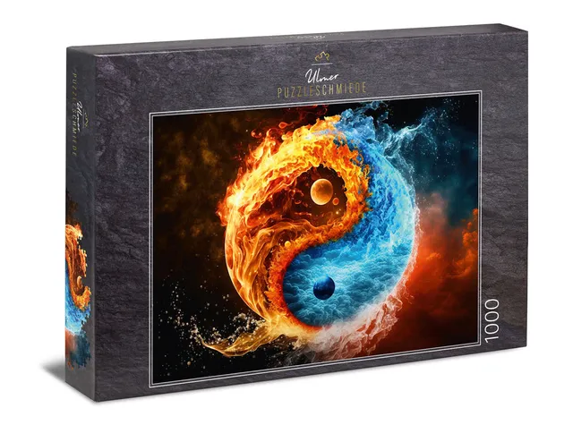 ulmer-puzzleschmiede-puzzle-1000-teile-harmony-feuer-eis-yin-yang image 1